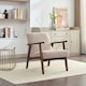 image 3 of Hadley Boucle Fabric Accent Chair - Brown