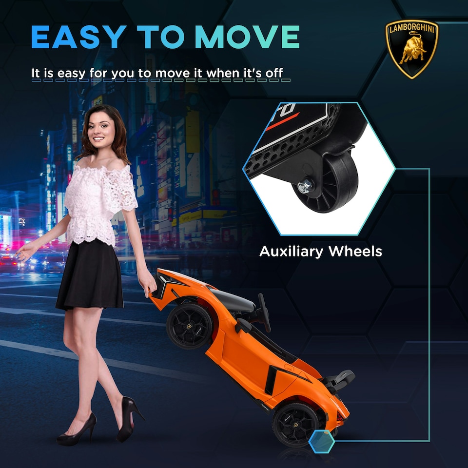 image 1 of AIYAPLAY Lamborghini Revuelto Licensed Ride On Car, with Suspension, Orange