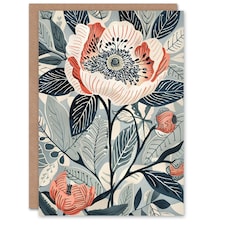 Spring Flowers Bright Simple Botanical Him Her Birthday Card