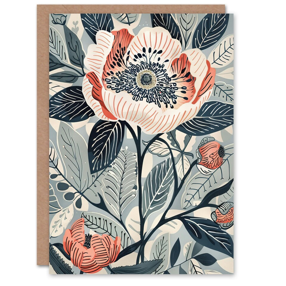 image 1 of Spring Flowers Bright Simple Botanical Him Her Birthday Card