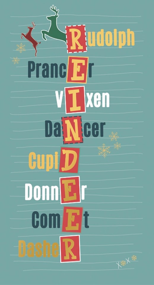 image 1 of Reindeer - Foiled Christmas Card