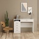 image 6 of Function Plus Desk 5 Drawers in White