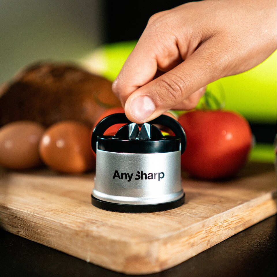 image 1 of AnySharp Safer Hands-Free Knife Sharpener