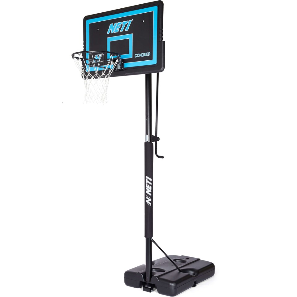 image 1 of NET1 Conquer Pro Adjustable Basketball Hoop — 111×71 cm Backboard, 145 L Portable Base, Black | Multi | BLACK | 4396