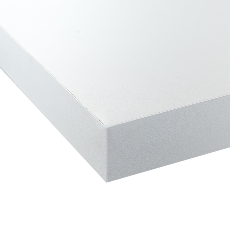image 1 of Harbour Housewares Modern Floating Wall Shelves - 100cm - White