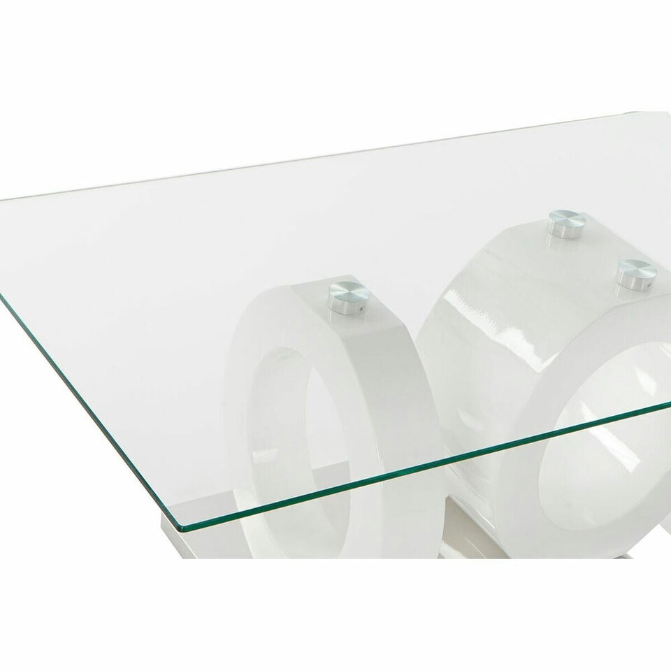 image 1 of Centre Table DKD Home Decor White Transparent Wood Crystal MDF Wood 110 x 60 x 45 cm N/A