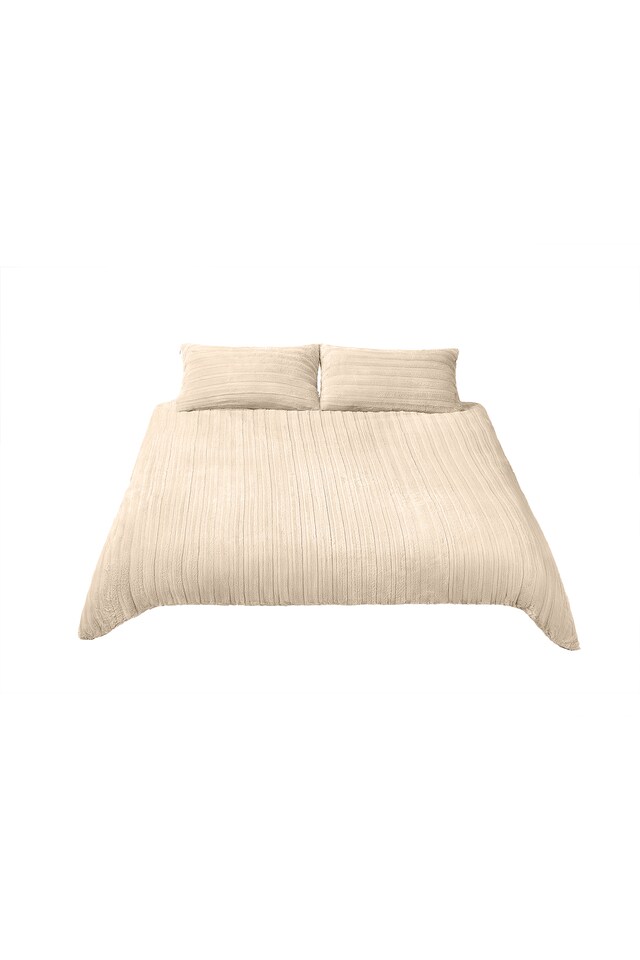 image 1 of Living and Home 3Pcs Duvet Cover and Pillowcases Bedding Set, Single- Coffee Brown | Brown | Coffee Brown | Single