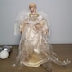 image 1 of 30cm Premier Christmas Tree Topper Angel Decoration with Feather Wings in Gold