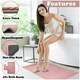 image 5 of VELVETIO Faux Fur Bath Mat Set Shaggy Super Soft Plush Anti Slip PVC Back White