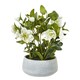 image 2 of Hill Interiors Hellebore Artificial Potted Plant - White/Grey - 85cm x 52cm x 52cm
