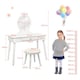 image 2 of COSTWAY Pretend Makeup Dressing Table Kids Vanity White