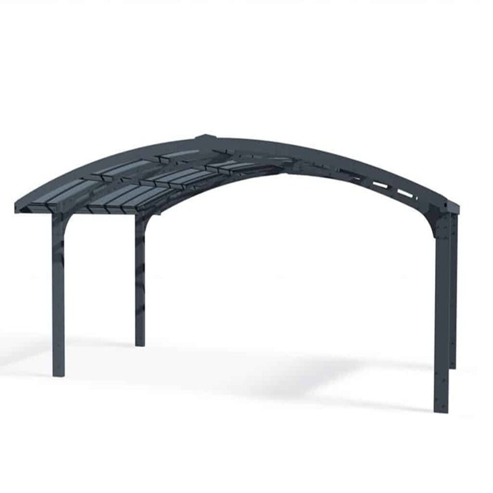image 1 of Carport Arizona Breeze Double Wings and Arch - Polycarbonate - L495 x W578 x H273.5 cm | Black