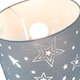 image 5 of Fun Rockets and Stars Childrens/Kids Grey Cotton Bedroom Pendant or Lamp Shade | Grey | Grey | 1