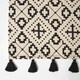 image 3 of Homescapes Reva Black and White Cotton Geometric Rug - 160 x 230 cm Black | 160 x 230 cm