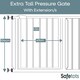 image 3 of Safetots Extra Tall Metal Safety Gate Pressure Fit, 107.4cm - 115cm, Slate Grey, 104cm in Height, Extra Tall Stair Gate, Tall Baby Gate, Easy Installation