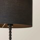 image 5 of ValueLights Maeve Black Fabric Drum Lamp Shade Matte Black Bobbin Bobble Table Lamp | Black