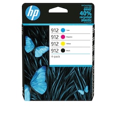 HP 912 Black Cyan Magenta Yellow Ink Cartridge Multi | Set of 4 HP 912 Original Ink Cartridges