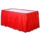 image 1 of Unique Party Rectangular Plastic Table Skirt - Red - 73cm x 4.26m
