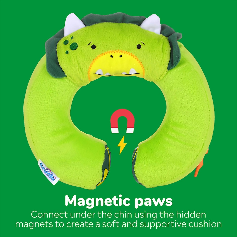 image 1 of Trunki Yondi Travel Neck Pillow - Dudly Dinosaur