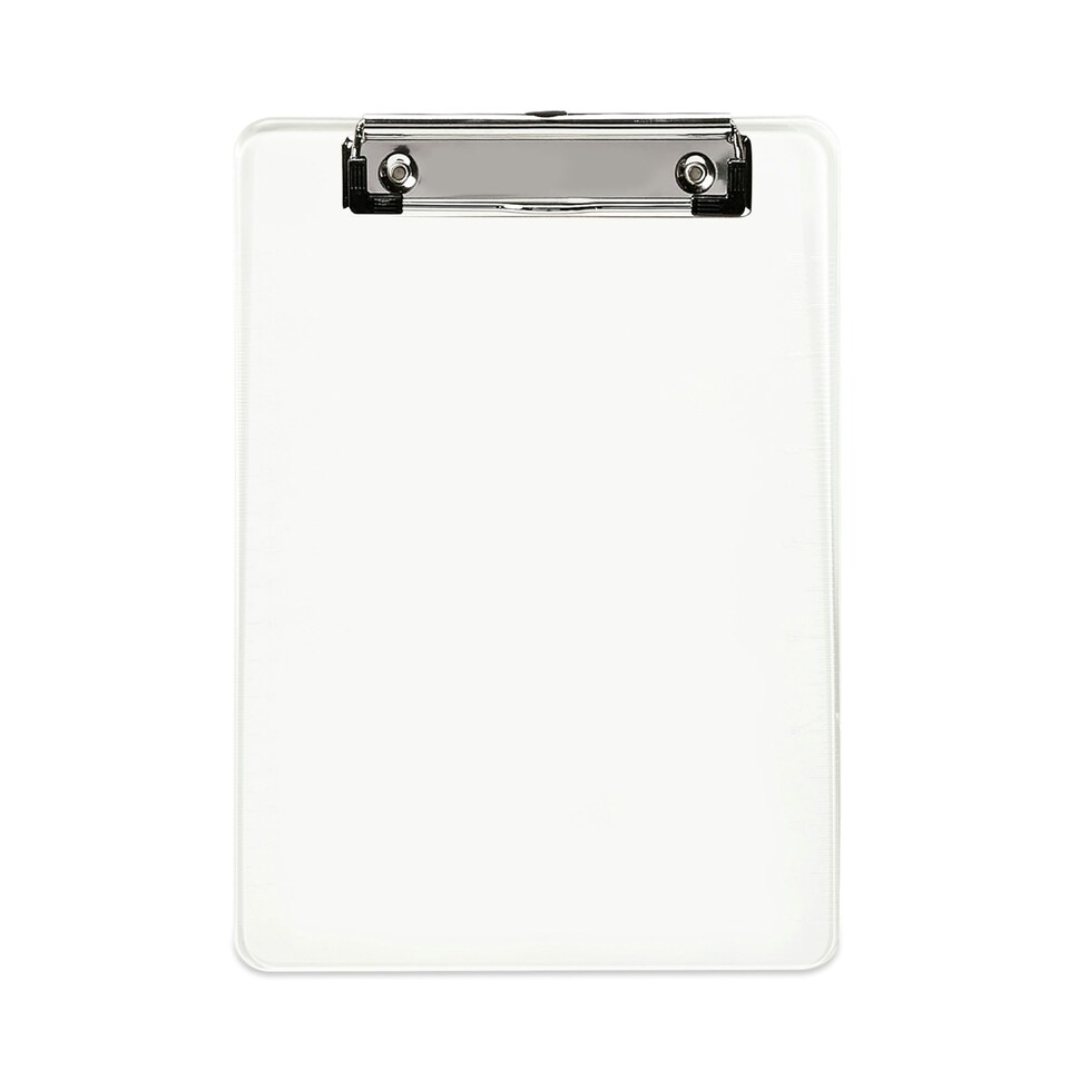 image 1 of Pack of 12 A5 Clear Translucent, Clipboard - with Ruled Side
