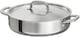 image 1 of Triply Stainless Steel Saute Pan 24cm, Nonstick 3-Layer Construction, Induction Compatible, with Steel Lid