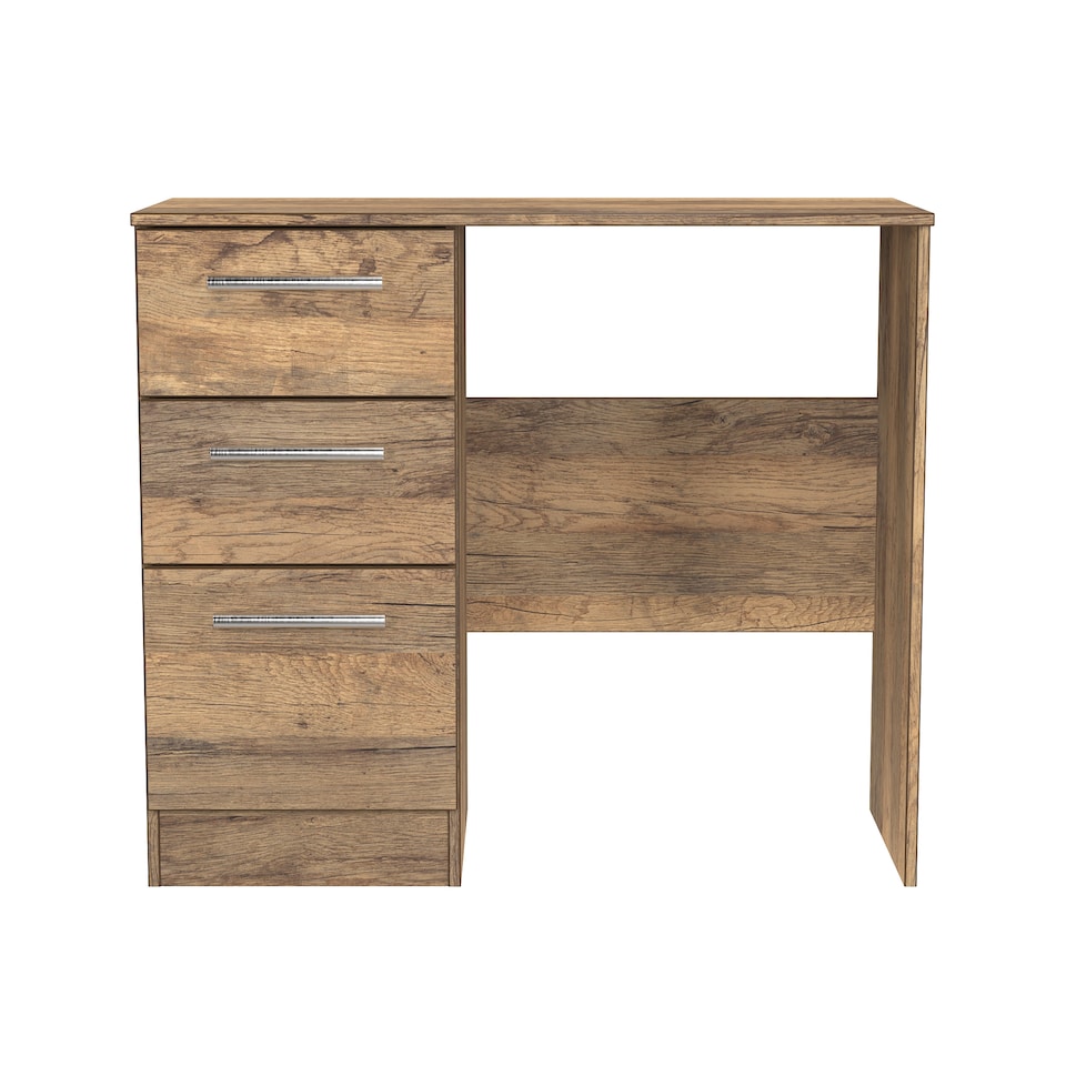image 1 of Trent 3 Drawer Vanity in Vintage Oak (Ready Assembled) | Brown | Vintage Oak