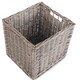 image 3 of Wicker Square Storage Basket | Brown | Brown | Not provided
