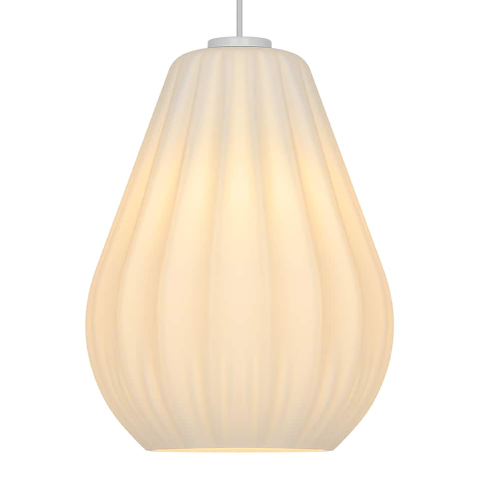 image 1 of Nordlux Sallino Indoor Pendant Light White Glass E27 Diffused - Mains Powered, IP20
