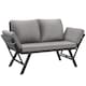 image 1 of Garden Sofa Sintra - multi-functional, UV and weather resistant | Black | light grey/black | 61 x 157 x 89 cm | 1