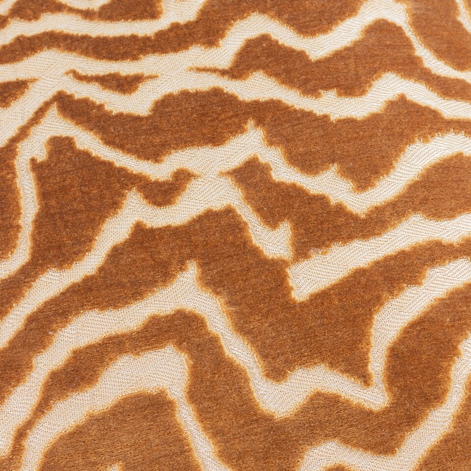 image 1 of Paoletti Tierra Cut Velvet Cushion | Bronze | Bronze
