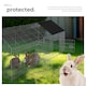 image 3 of Rabbit Run - 12 grid elements with sunshade, 2 doors, 180 x 75 x 75 cm | Black | black | 180 x 75 x 75 cm | 1