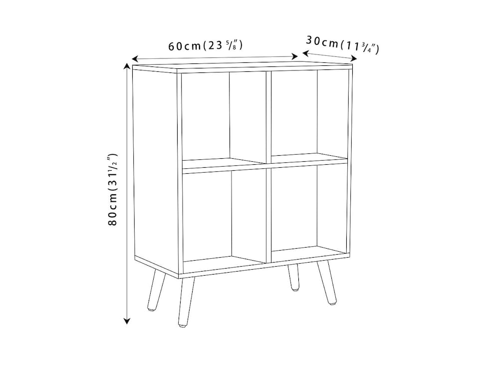 image 1 of Black 4-Cube Storage Unit with 2 Wooden Doors and Legs | Black | Black & Black | 1