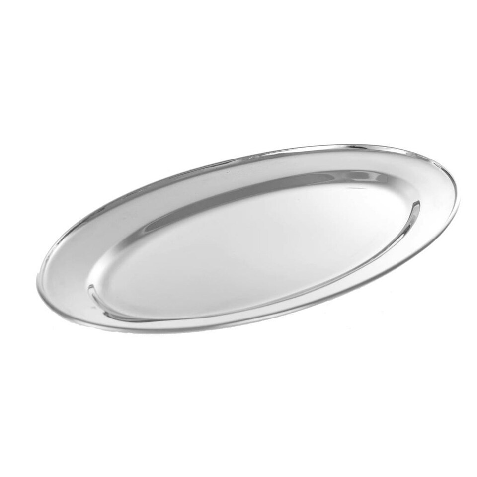 Buckingham Stainless Steel Oval Platter Serving Tray , 50 cm Silver