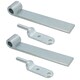 image 1 of HD Strap Tailgate Straight Hinge 160mm Long + 12.5mm Bolt On Gudgeon Pin 2pk Silver