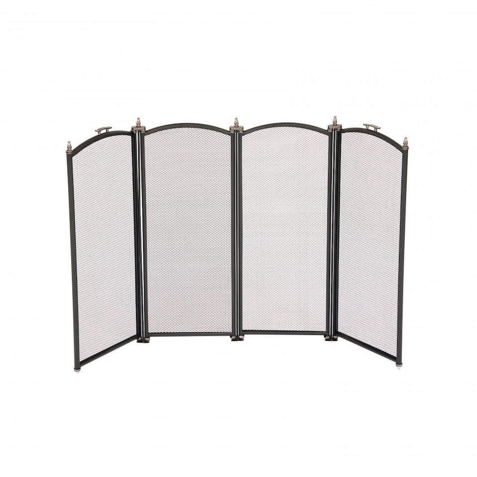 image 1 of Heavy Duty Steel 4 Panel Fire Screen Spark Guard