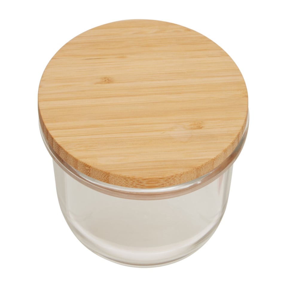 image 1 of Freska 400ml Glass Container With Bamboo Lid