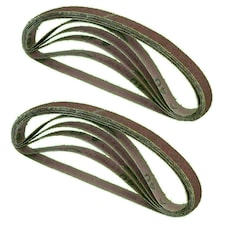 Belt Power Finger File Sander Abrasive Sanding Belts 330mm x 10mm 40 Grit 10 PK