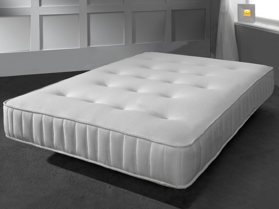 image 1 of Hybrid Memory Foam & Spring Support Mattress - Responsive Body Support | White | European Double
