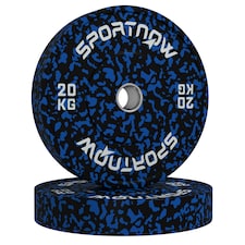 SPORTNOW Olympic Weight Plates with 5cm Holes, for Weight Lifting, 2 x 20kg 