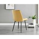 image 4 of Furniturebox 2x Pesaro Mustard Velvet Black Leg Luxury Dining Chairs