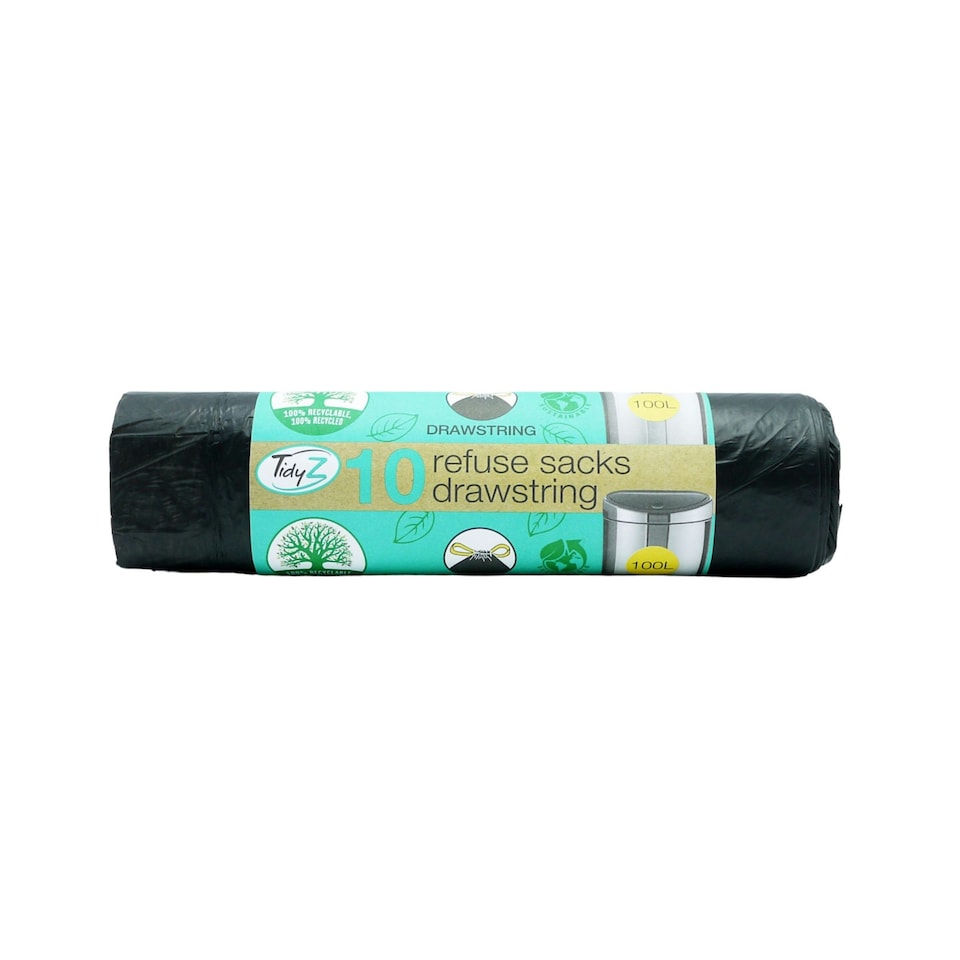 Tidyz Drawstring Bin Liner Super Strong 100l