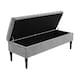 image 5 of Safar 137cm Ottoman Storage Bench - Naples Shoe Bench - Grey Lined Upholstery Storage Footstool