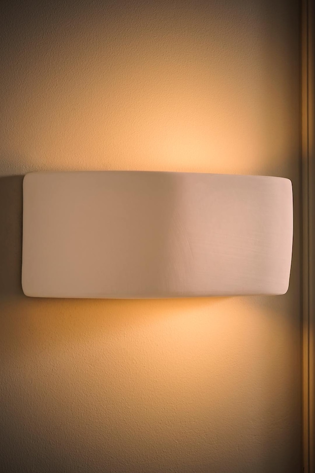 image 1 of ValueLights Pair Ceramic Paint Me White Indoor Wall Lights