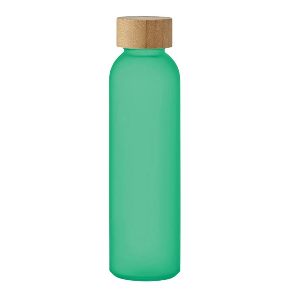 image 1 of MidOcean Abe Frosted Bamboo 500ml Bottle - Transparent Green - One Size | Green | One Size