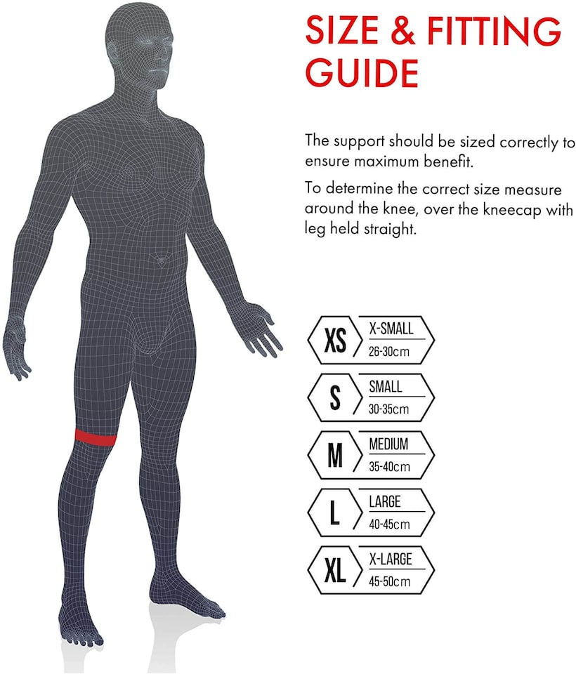 image 1 of Vulkan Classic Knee Support, Neoprene Sleeve 3mm/5mm, Black, Sizes XS-XL | Black | Black | XL