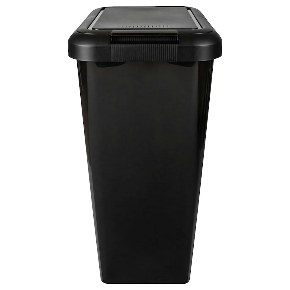 image 1 of 2 x Black Moda Swing & Lift Bin Large 45L Capacity With a Special Lid For Rubbish & Waste Black