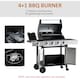 image 5 of Outsunny Deluxe Gas Barbecue Grill Burner Garden BBQ  Large Cooking Area