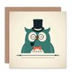 image 1 of Gentleman Pipe Cartoon Owl Father's Day Card