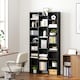 image 9 of HOMCOM 21-Cube Tall Bookcase, Modern Cube Book shelf with 10 Adjustable Shelves, Freestanding Multi-Functional Storage Unit for Living Room, Home Office, Bedroom, 181 x 89.5W cm, Black | Black | Black