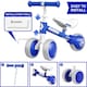 image 2 of AyeKu Baby Toddler Balance Bike Silent Wheels Adjustable Seat, 1-3 Years, Blue | Blue